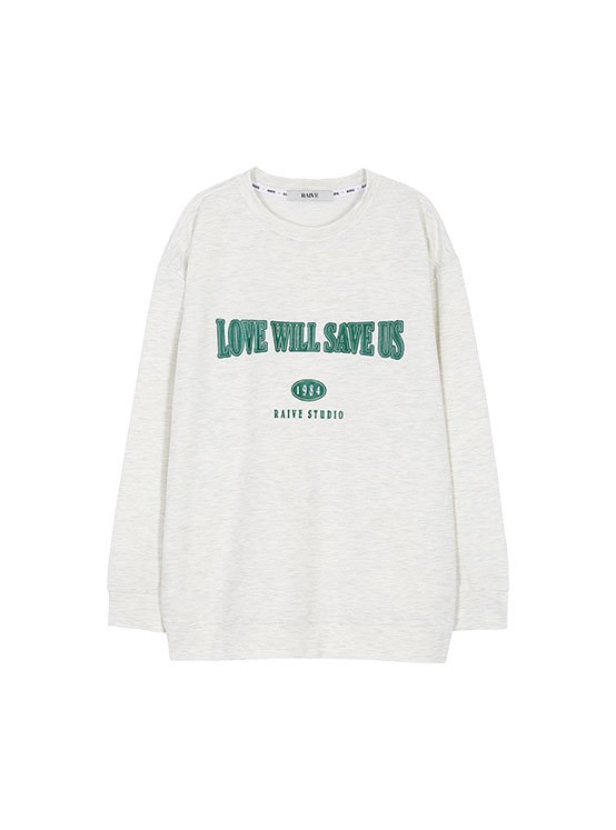 Letters for love Ribbed Tee in L/Grey VW1ME056-11