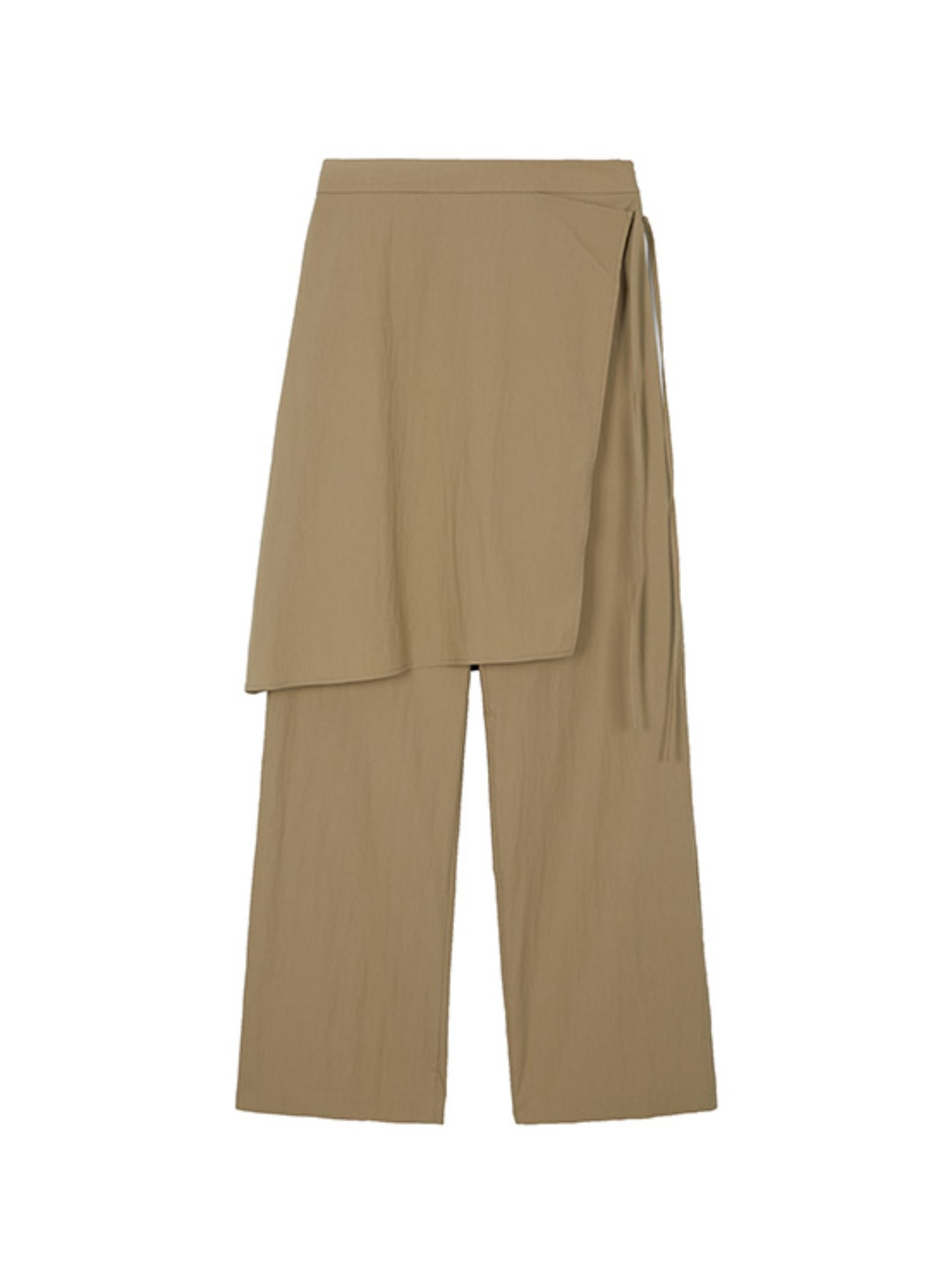 Wrap Skirt Layered Pants in Khaki VW2SL160-42