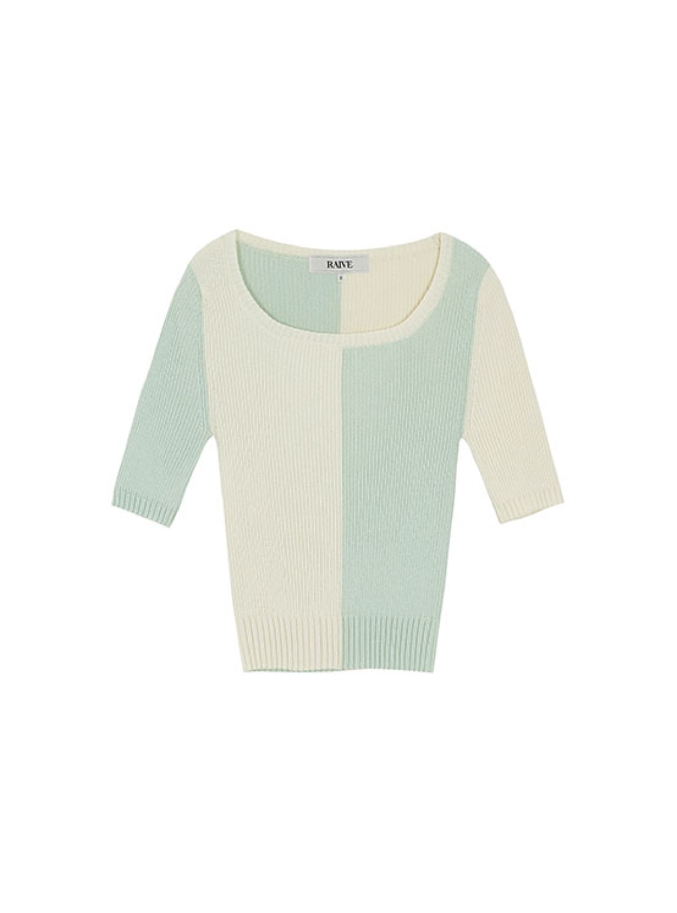 Two Tone knit Top in Mint VK2MP147-31