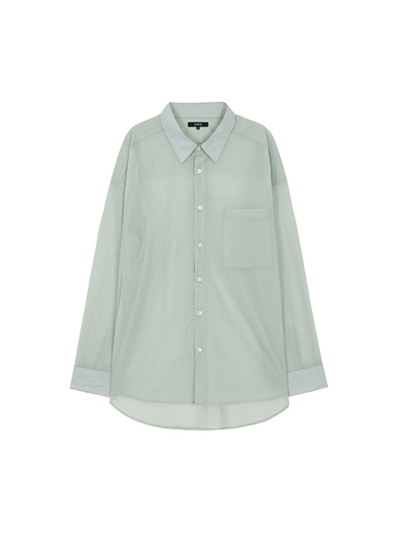 See through Basic Shirt in Mint VW2MB800-31
