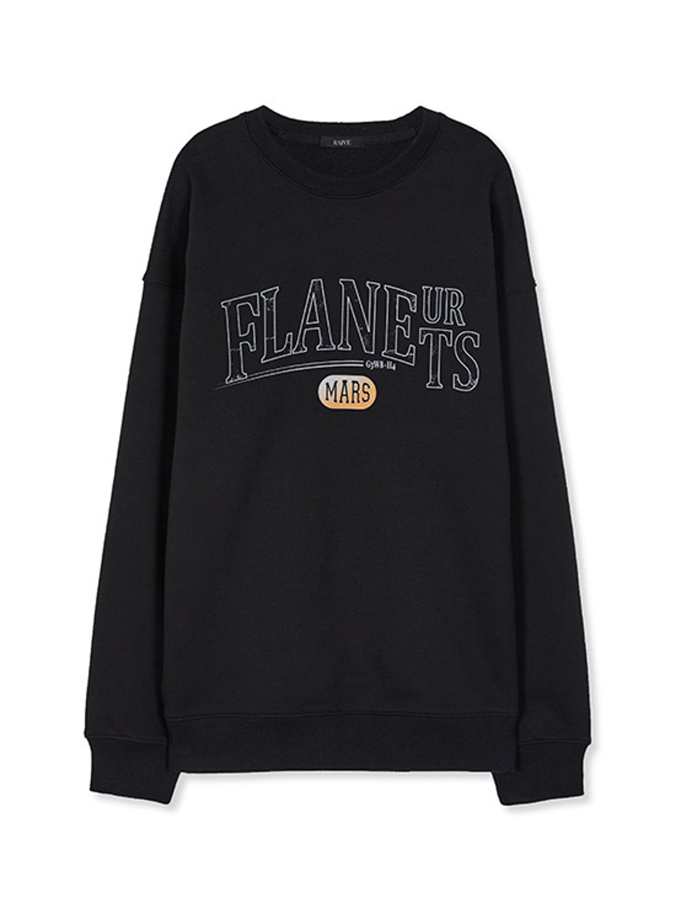 FLANE Graphic Sweatshirt in Black VW2WE735-10