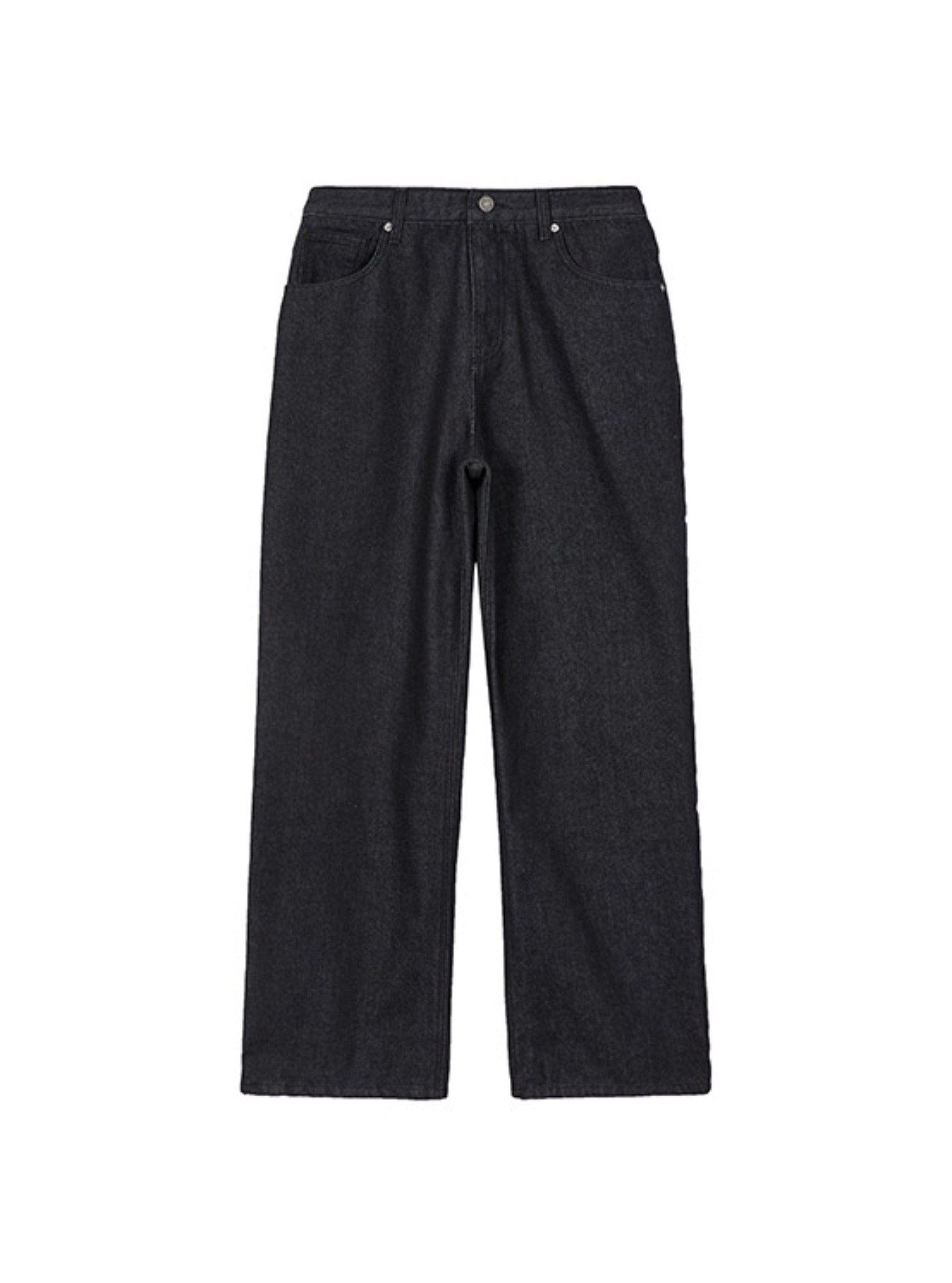 Black Basic Denim Pants in Black VJ3SL894-10
