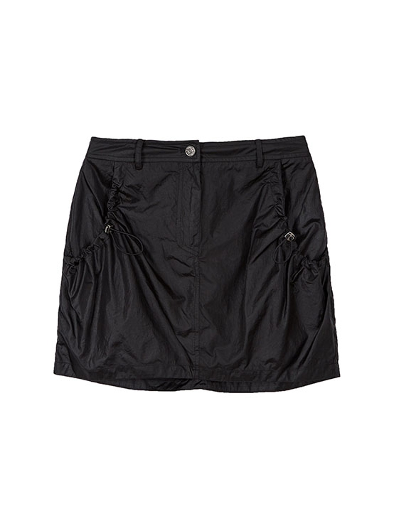 Pocket Shirring Skirt in Black VW3MS103-10