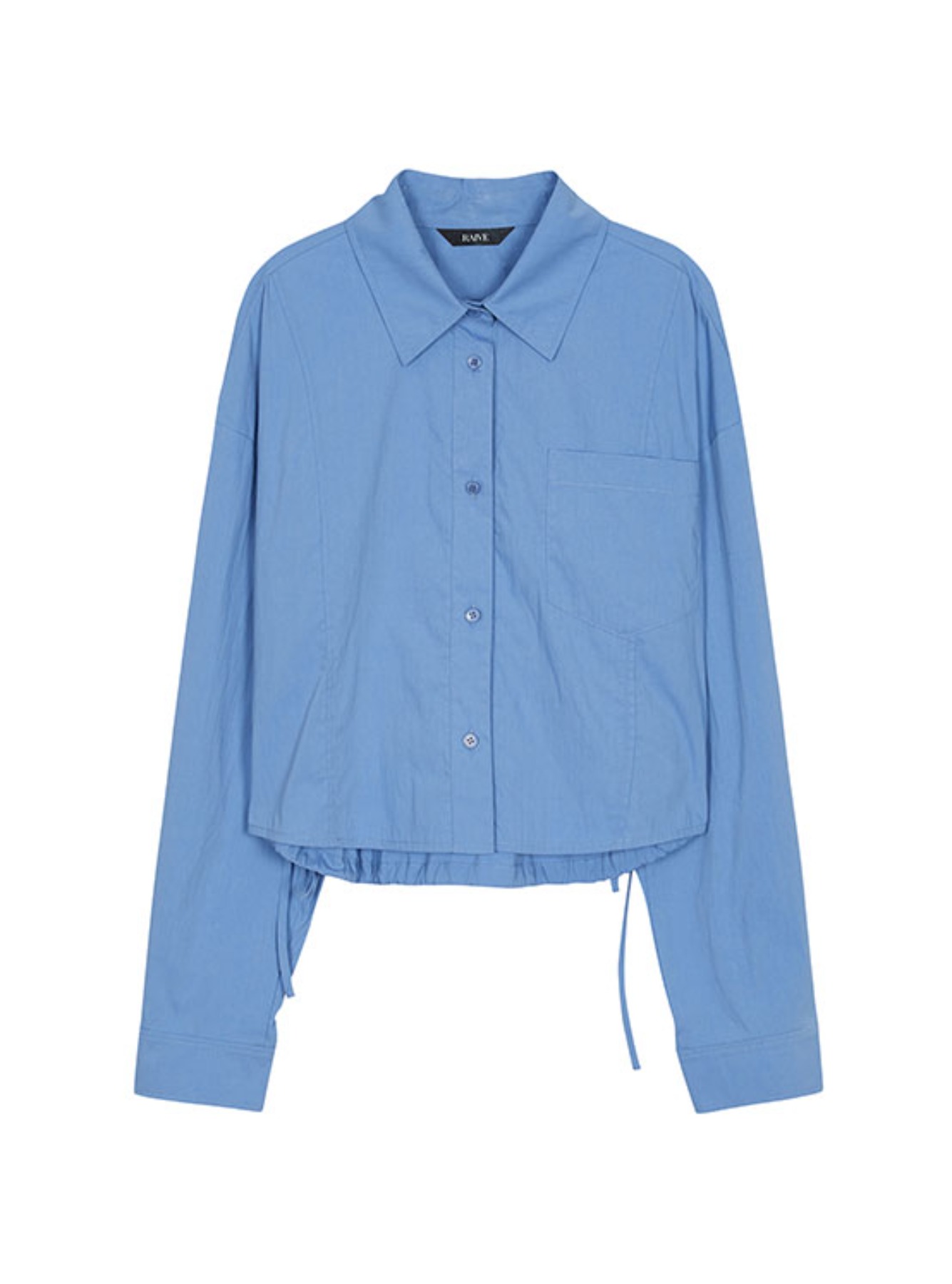 String Cropped Blouse in Blue VW3SB169-22