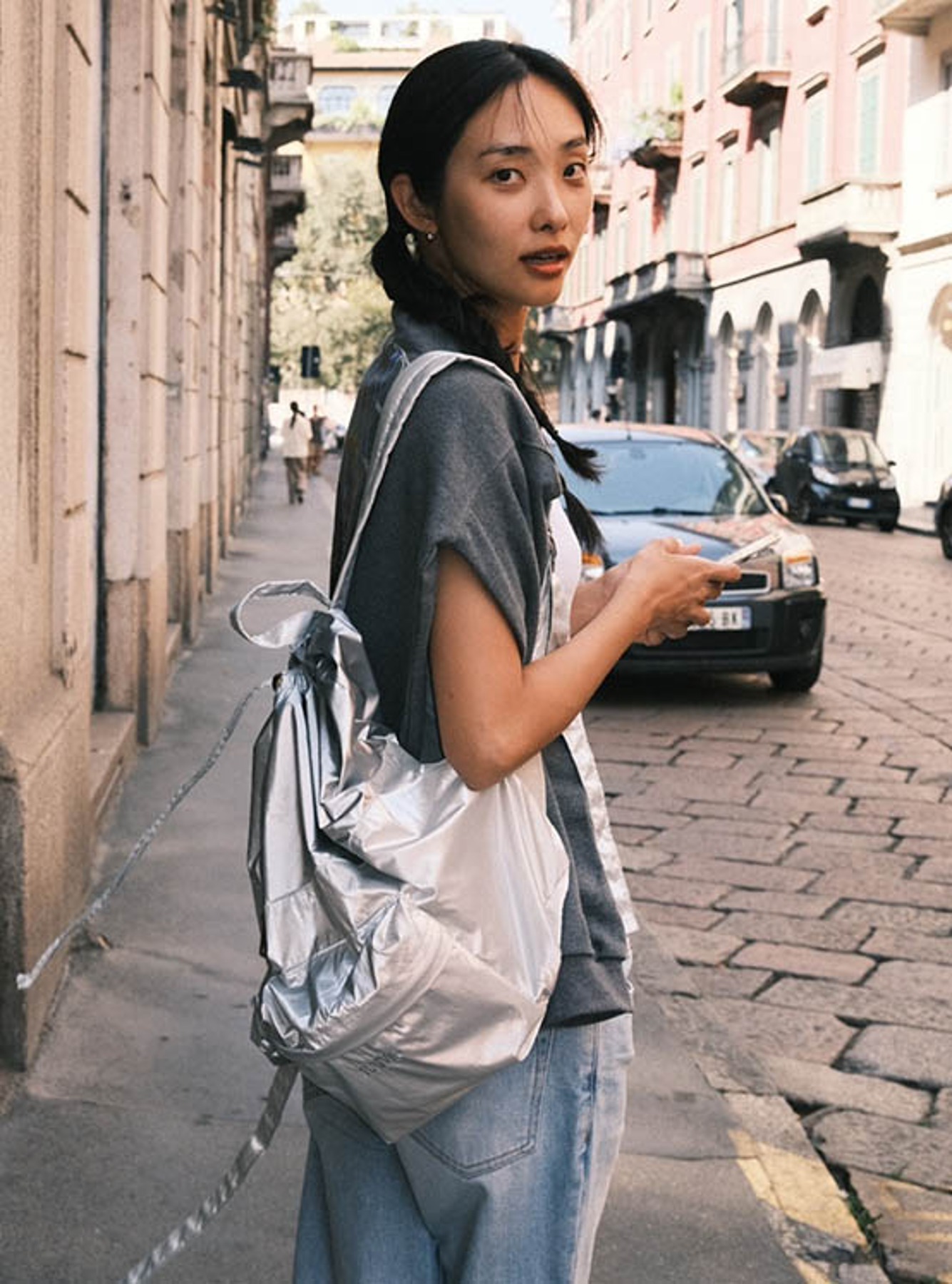 Irina Backpack in Silver UB3SC019-15